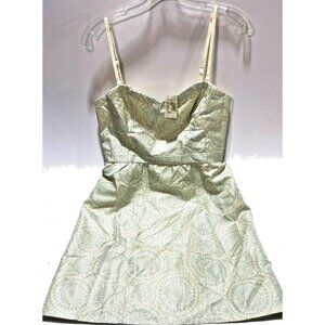 American Eagle Outfitters Cream/Turquoise Spaghetti Size 10